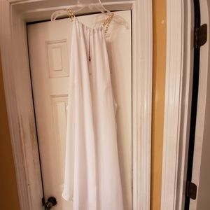 White short evening dress